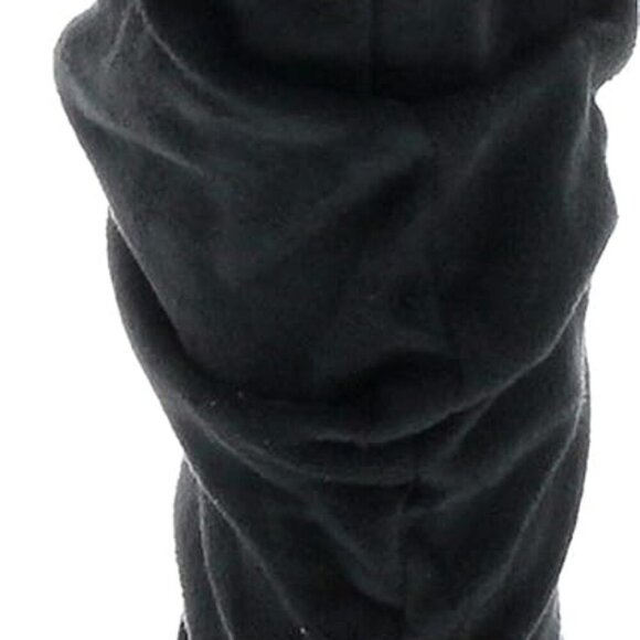 Women's Black Faux Suede Slouch Buckle Boot (Size 5) - Picture 4 of 8